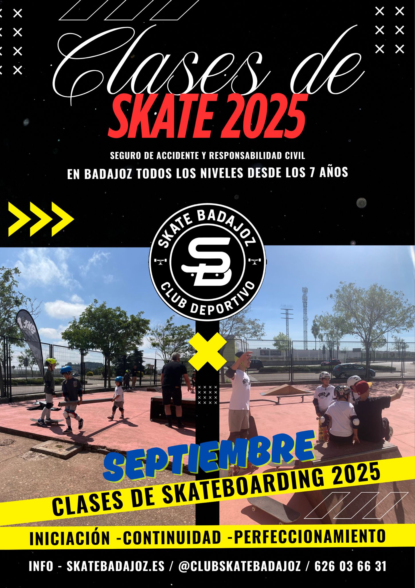 🚀 ¡Abiertas las inscripciones para los cursos de skate en Badajoz! 🛹